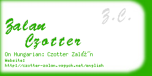 zalan czotter business card